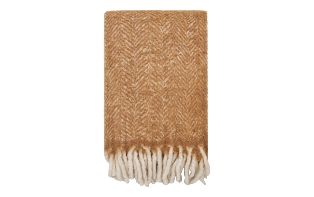 House Nordic Couverture Plaid Carmel 130 x 160 cm, marron