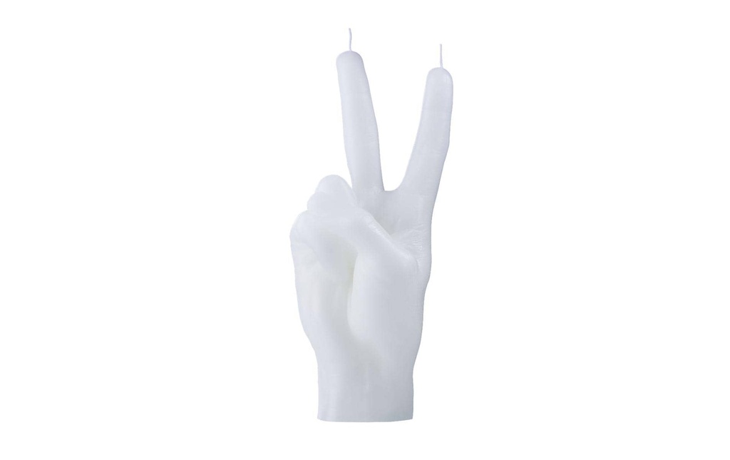 Mandatus Bougie Candle Hand Victory, Blanc