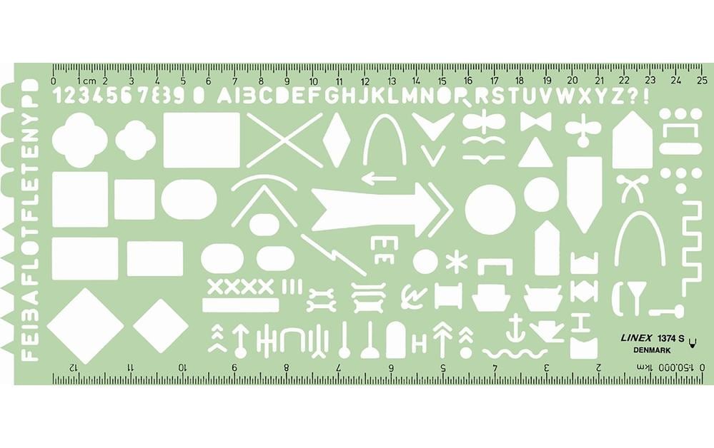 Linex Gabarit signes tactiques transparent/vert