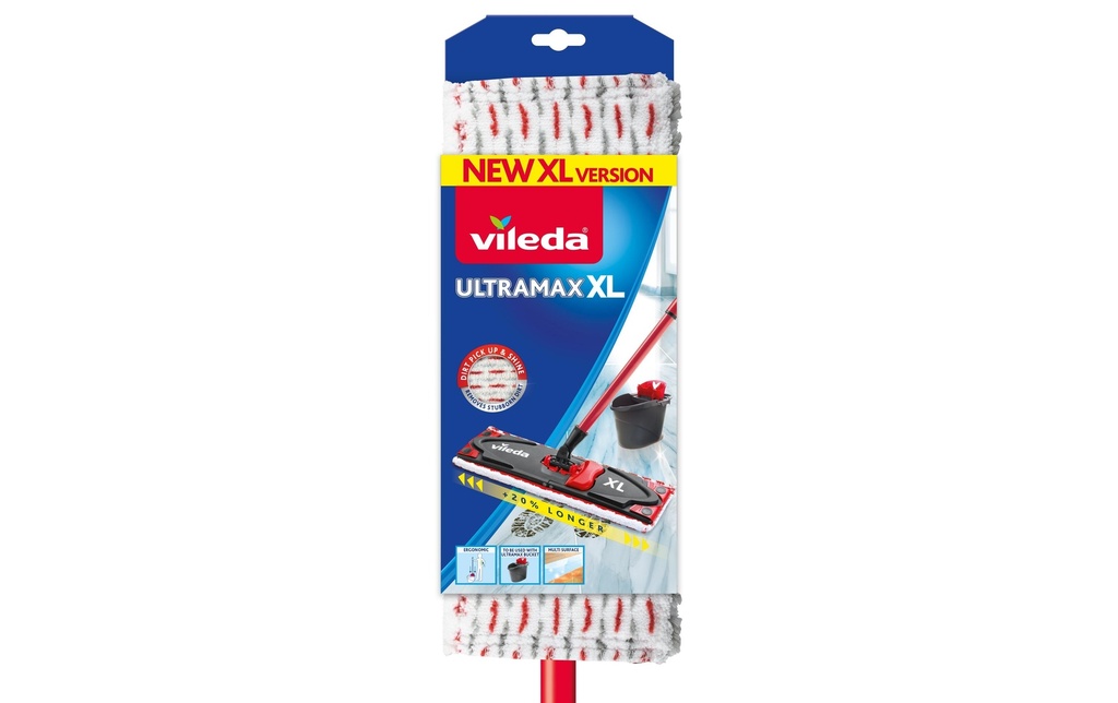 Vileda Balai plat UltraMax XL 2 en 1