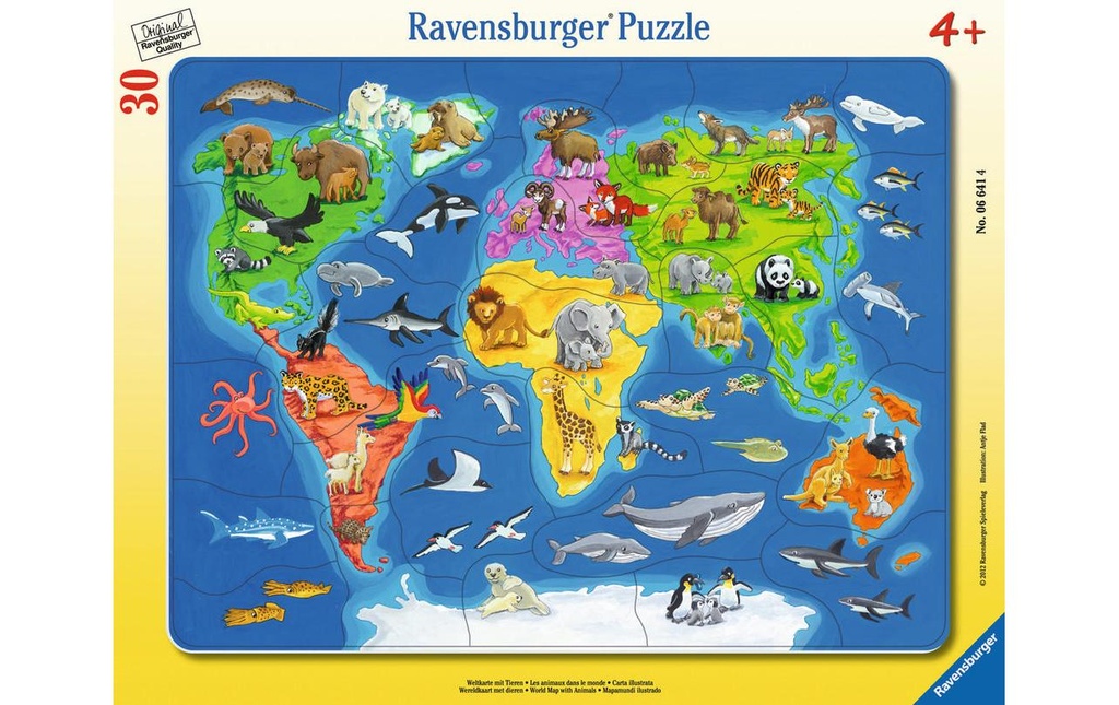Ravensburger Carte du monde avec animaux