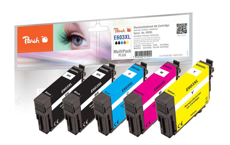 Peach Encre Epson 603XL (T03A6) 2x BK, C, M, Y