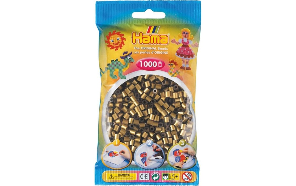 Hama Perles à repasser midi brillant, 1000 pcs. Bleu