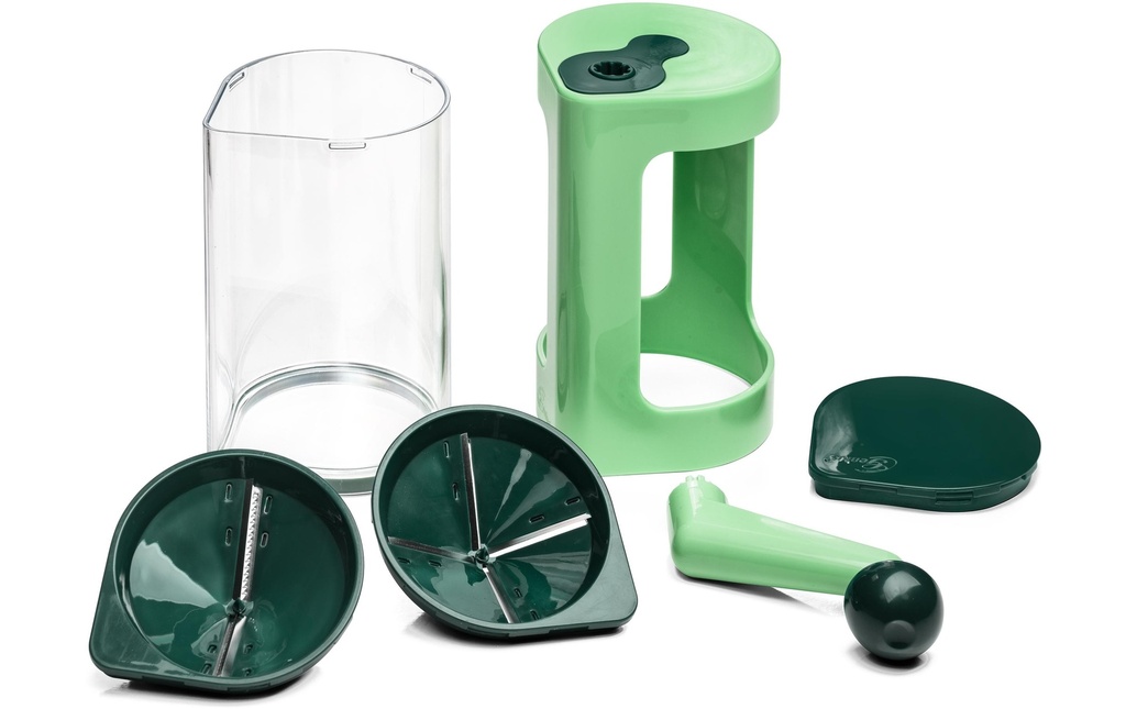 Genius Coupe-légumes en spirale Nicer Dicer Super Julietti 6 pièces, Vert