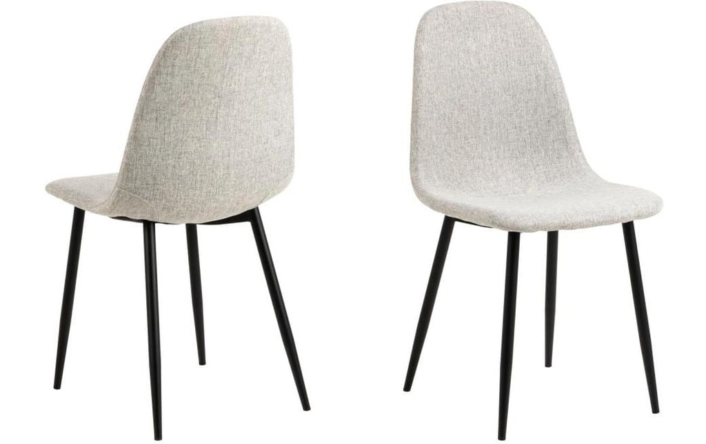 AC Design Chaise Celia 4 pièces, Gris clair