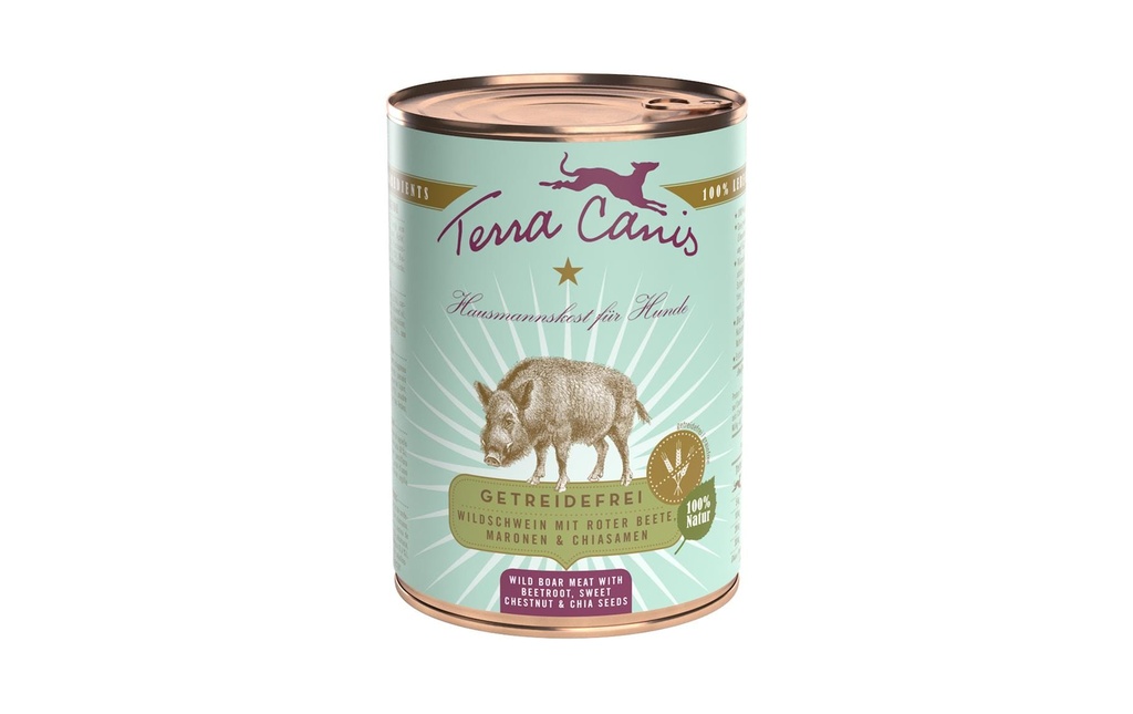 Terra Canis Alimentation humide Sans céréales Sanglier, 400 g