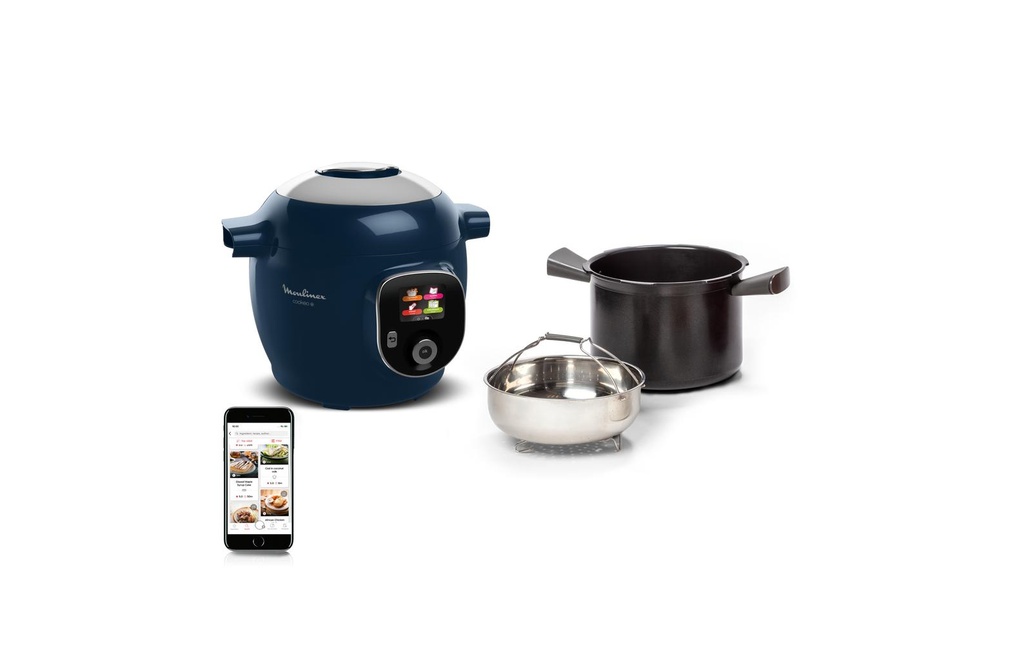 Moulinex Robot ménager Cookeo+ CE8514 Bleu/Blanc