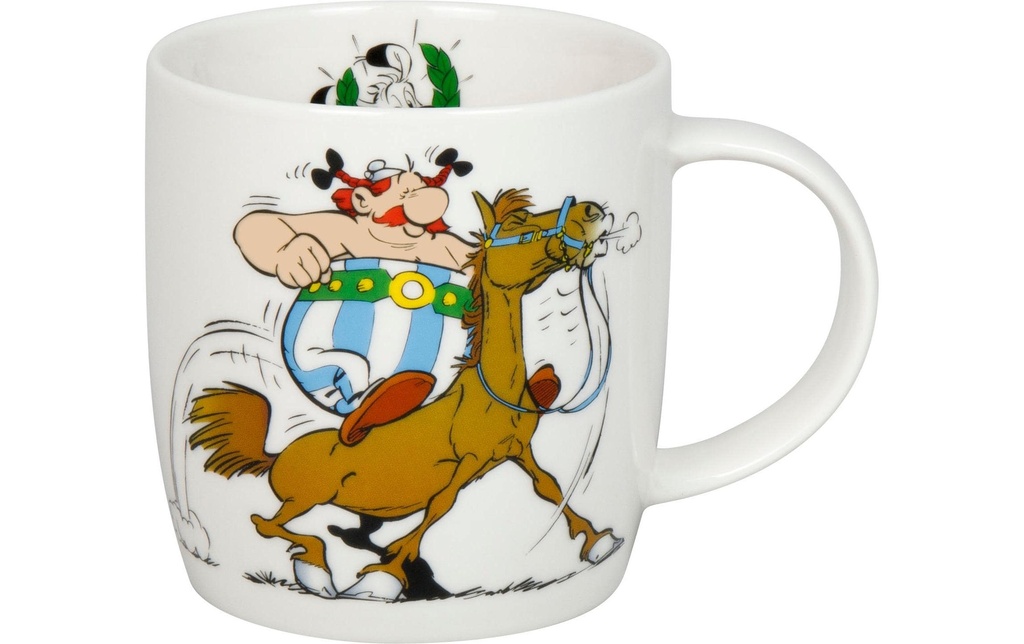 Könitz Tasse universelle Astérix Reiten/Équitation 400 ml, Blanc