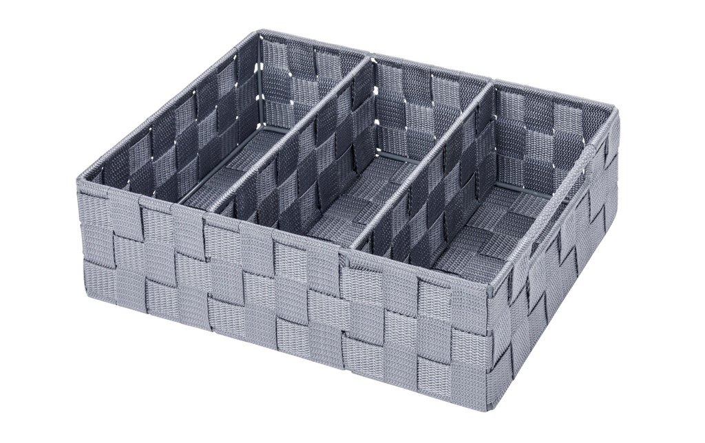 Wenko Panier de rangement Adria 32 x 21 x 10 cm, Gris