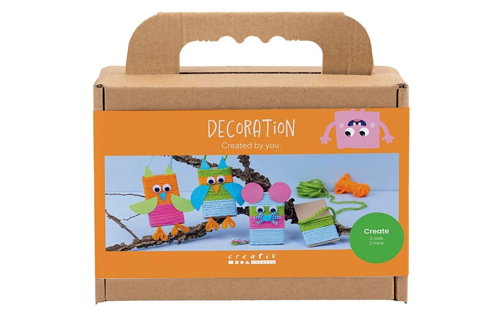 Creativ Company Kits de bricolage . Décoration, souris et hiboux
