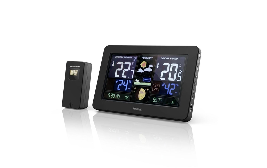 Hama Station météo Premium avec écran couleur LED Noir