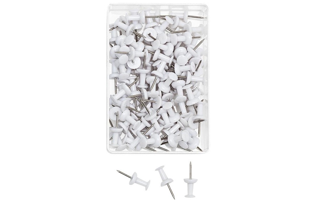 WEDO Punaise 9 mm Blanc, 100 pièces