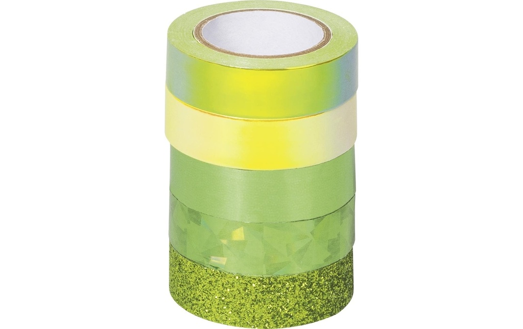 Heyda Ruban Washi Effekt Mix Basic Vert