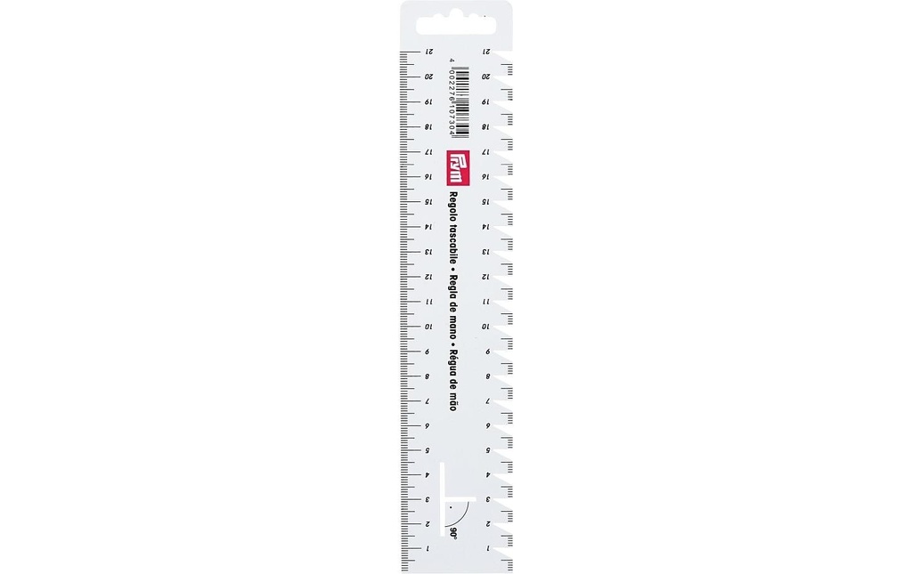 Prym Règle de mesure pour couture 21 cm, Blanc
