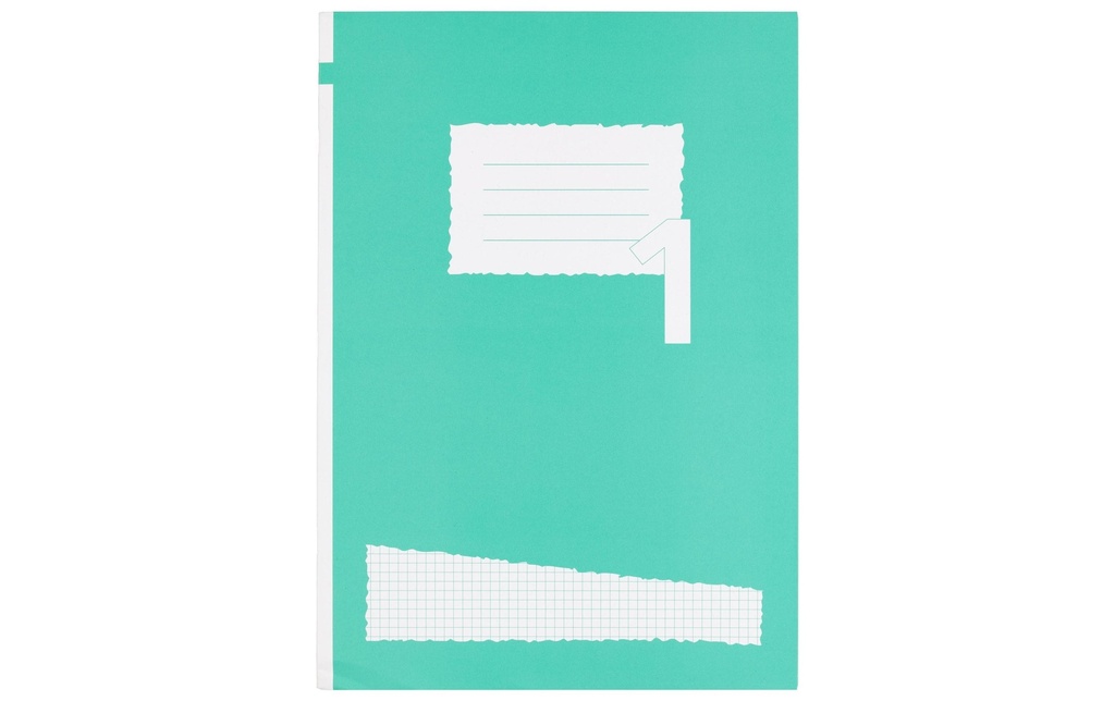 office focus Cahier d'école A4, À carreaux, Vert, 10 Pièce/s