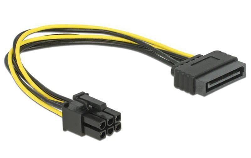 Delock Câble d’alimentation 6Pin - SATA 20 cm