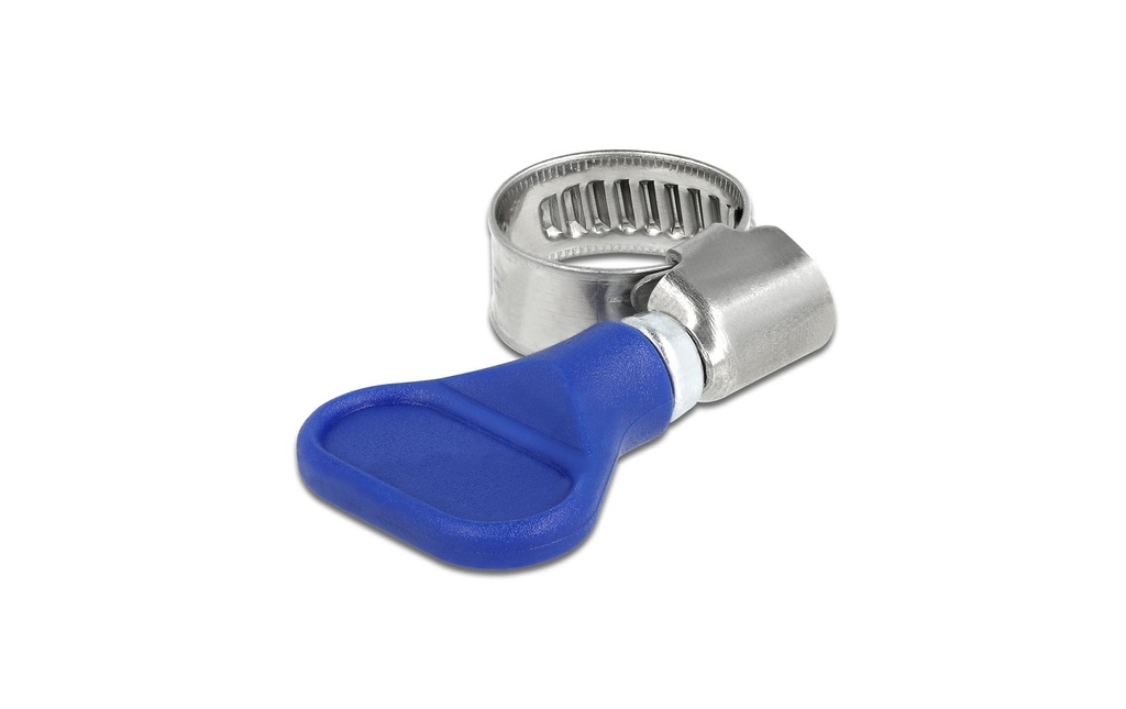 Delock Collier de serrage acier inoxydable 400 SS 10-16 mm, bleu 5 pièces