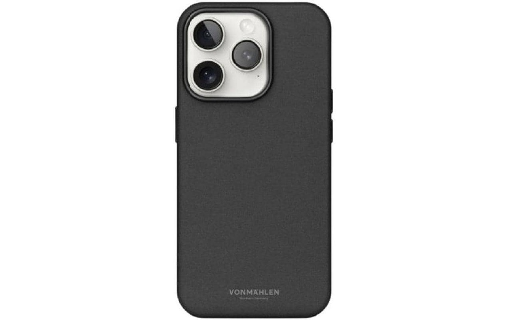 Vonmählen Coque arrière Like Leather iPhone 16 Pro Noir