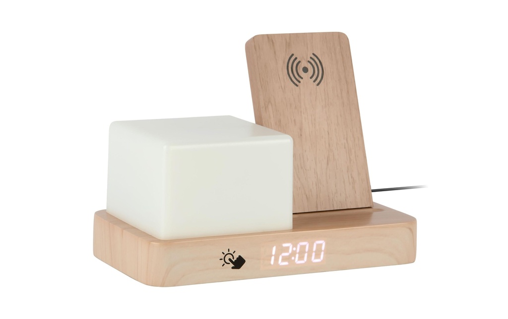 KARLSSON Réveil Retro Night Light LED Bois clair