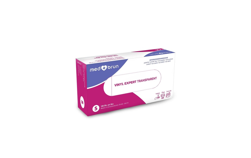 MedBrun Vinyl Expert XL, transparent, 100 pcs