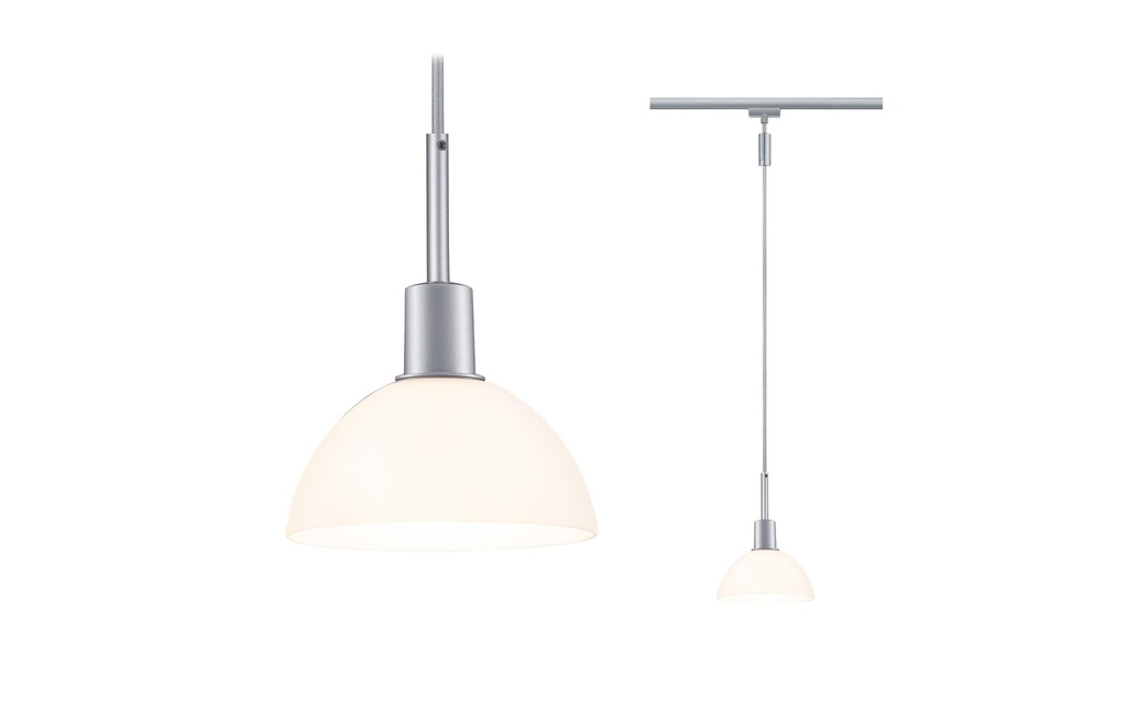 Paulmann Lampe suspendue URail Sarrasani, 1 x E14, 20 W, chrome/blanc