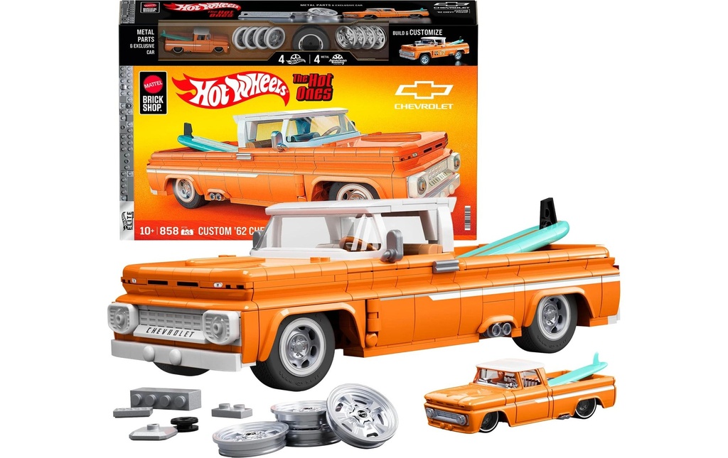 Mega Construx Hot Wheels Boutique Mattel Brick Camionnette Chevy Custom 62