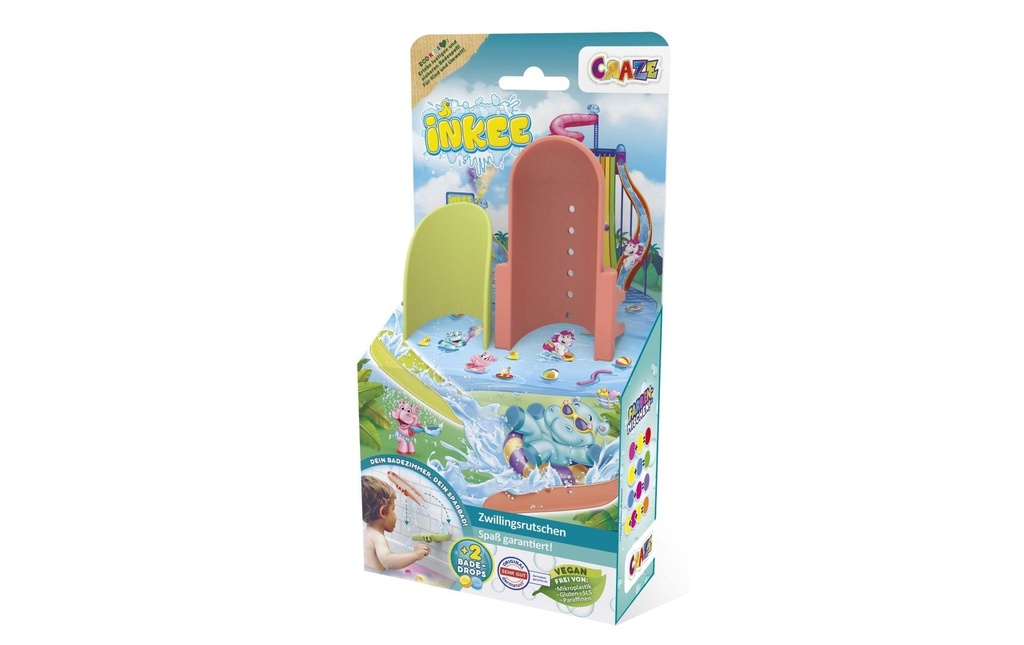 Craze Jouet pour le bain Inkee Bad Double toboggans 2 pièces
