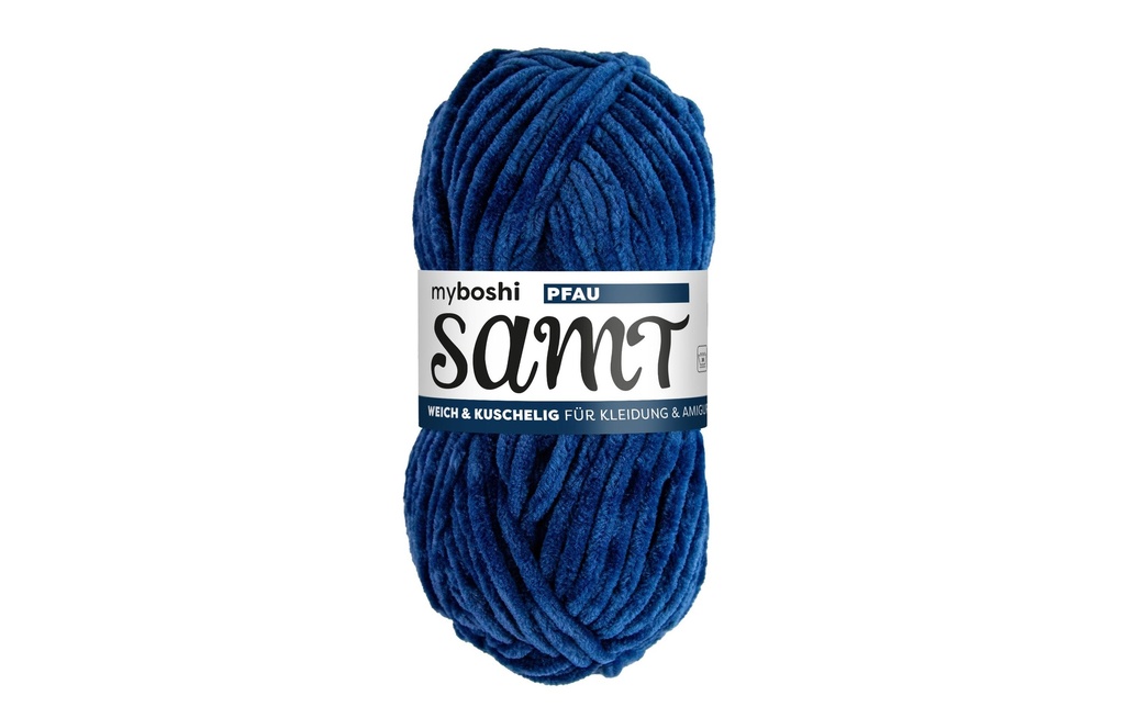 myBoshi Laine Chenille velours paon 100 g, 100 m
