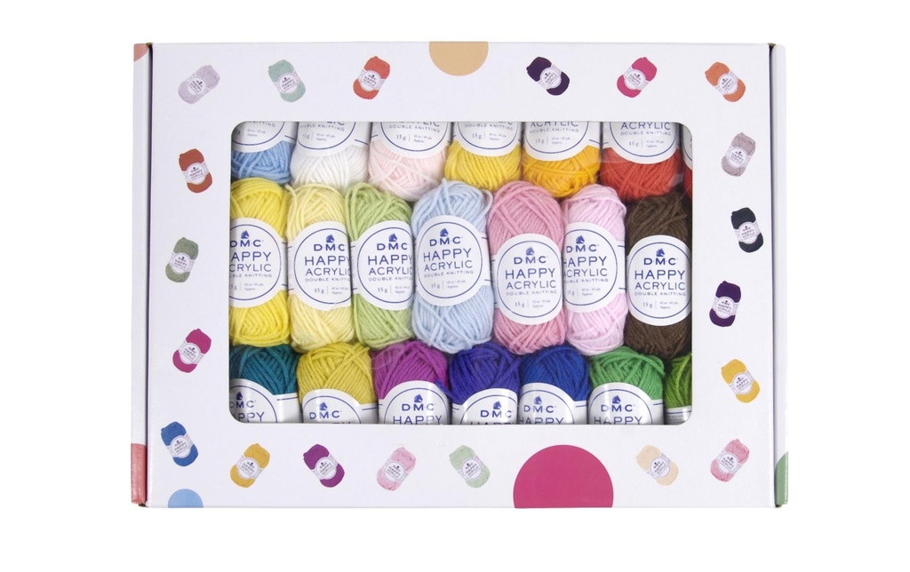 DMC Laine Kit acrylique Happy 50 couleurs