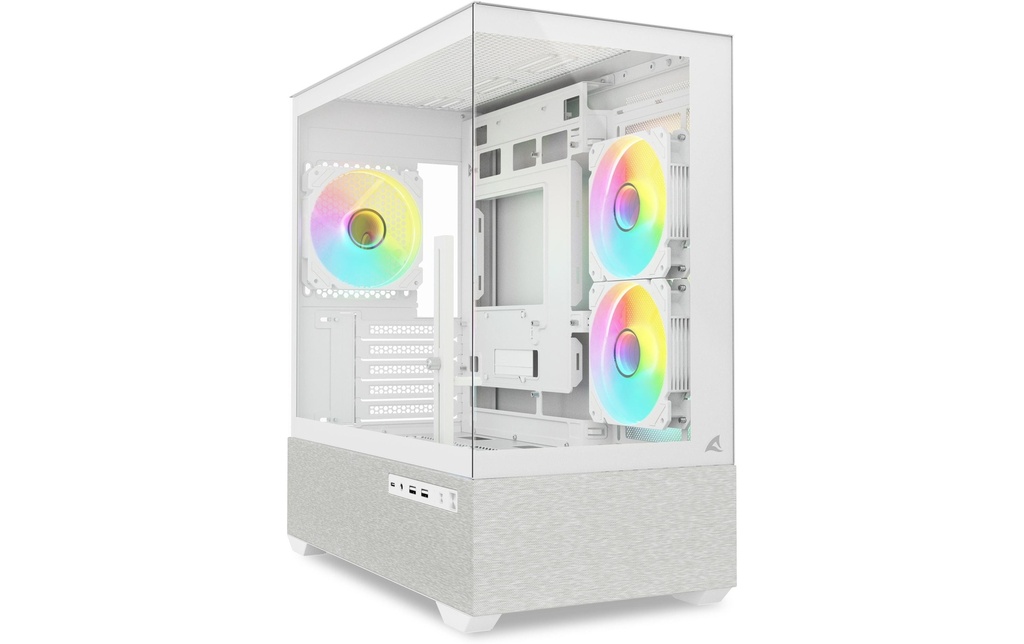 Sharkoon Boîtier d’ordinateur MK7 ARGB Blanc