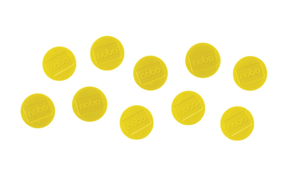 Nobo Aimant Ø 3.2 cm 10 Pièce/s, Jaune