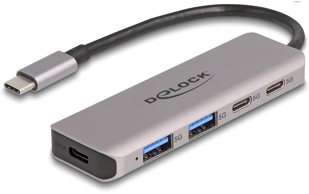 Delock Hub USB 2x USB C 5Gbps/2x USB A 5Gbps
