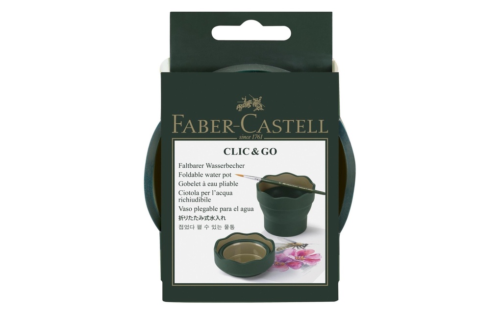 Faber-Castell Godet à eau Clic&Go Vert/Or