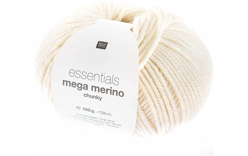 Rico Design Laine Essentials Mega Wool chunky 100 g, Crème
