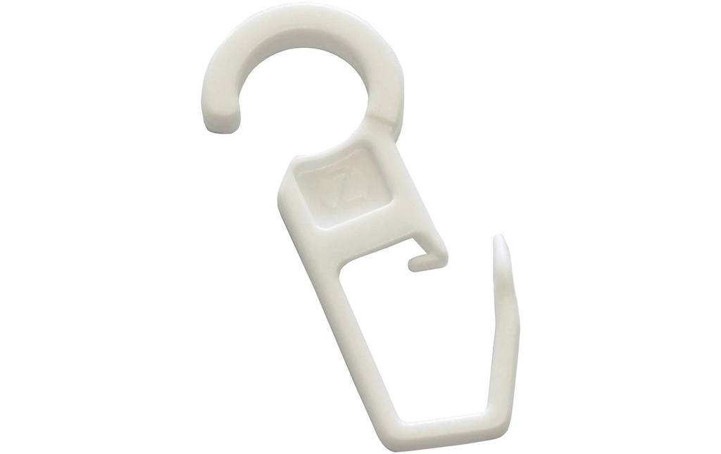 Gardinia Crochet à plis Blanc, 10 pièces, 10 mm