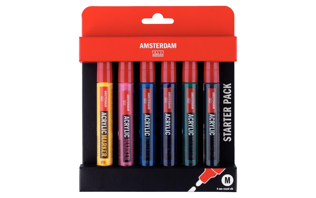 AMSTERDAM Marqueur set de base 6 coul. (6 pces)