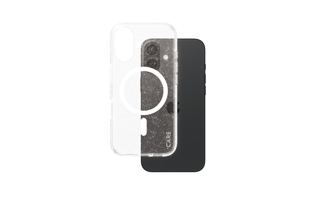CARE Coque arrière Flagship Star Lit iPhone 16 Blanc