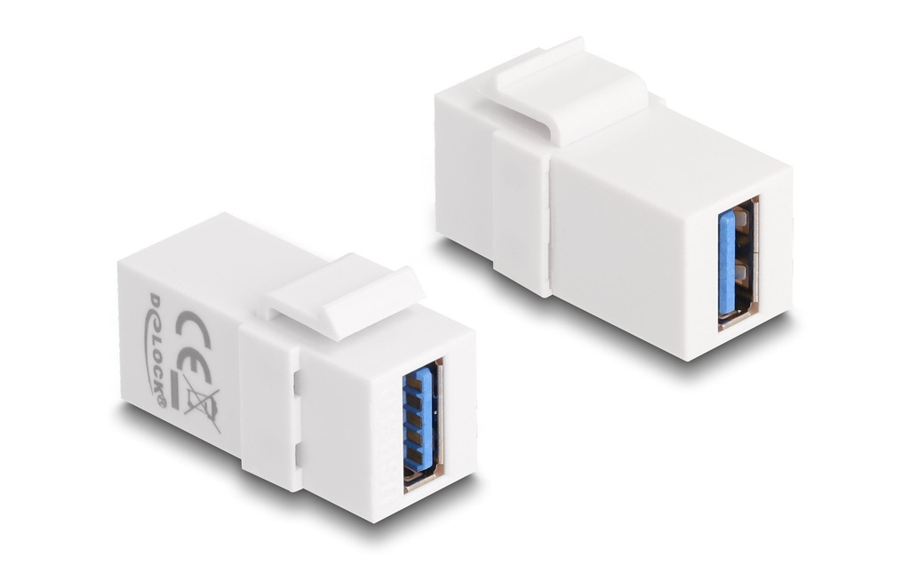 Delock Module Keystone USB 3.0 A Blanc