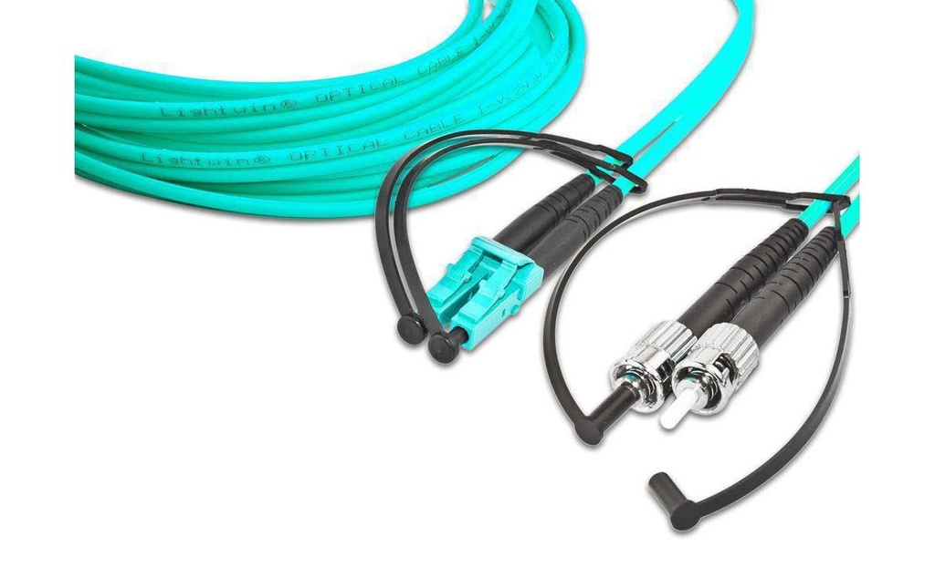 Lightwin Câble patch à fibre optique Multimode LC – ST, OM3, Duplex, 5 m