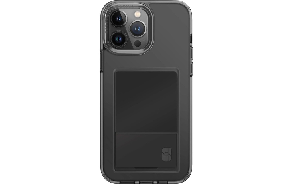 Uniq Coque arrière Air Fender Hybrid iPhone 15 Pro Case Gris
