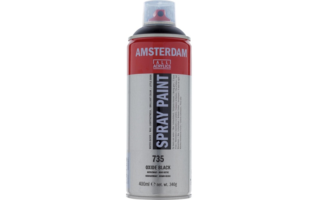 AMSTERDAM Spray 400ml noir (400 pces)