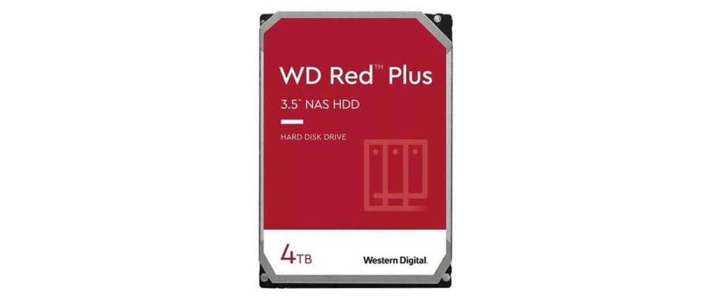Western Digital Disque dur WD Red Plus 3.5 SATA 4 TB