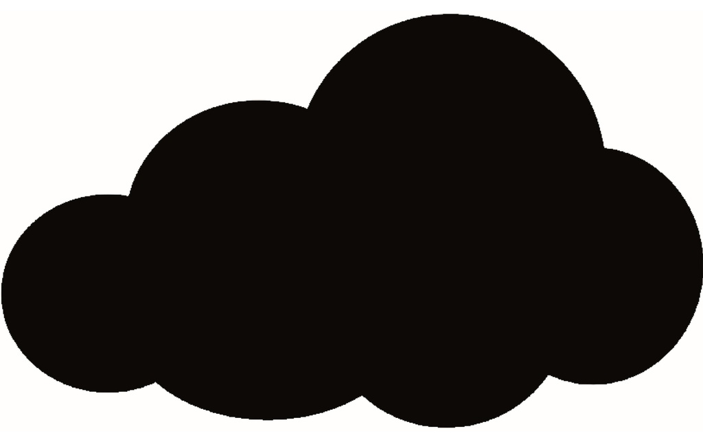 Securit Tableau à craie Silhouette Cloud avec Velcro, .