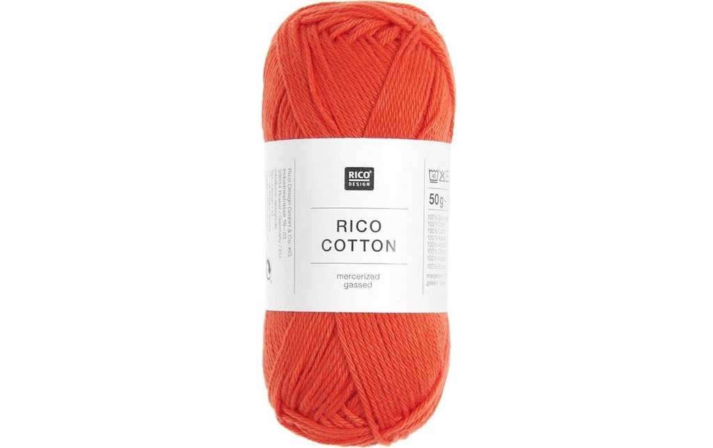 Rico Design Fil de coton Fraise, 50 g, 125 m