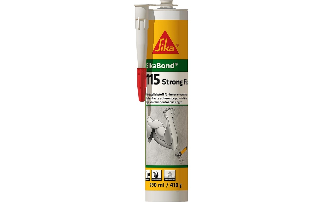 Sika Colle forte SikaBond-115 Strong Fix 290 ml, blanc