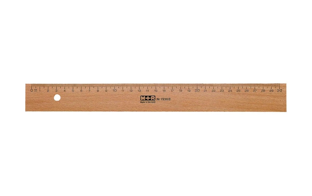 M+R Règle en bois 30 cm