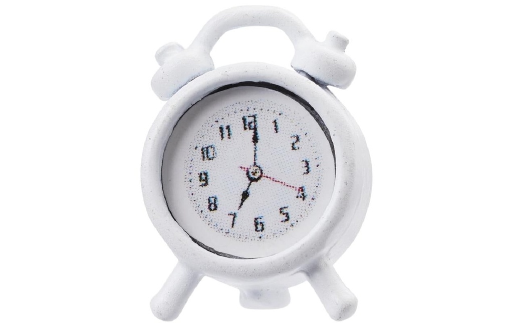 HobbyFun Mini ustensiles Réveil 2 pièces, blanc