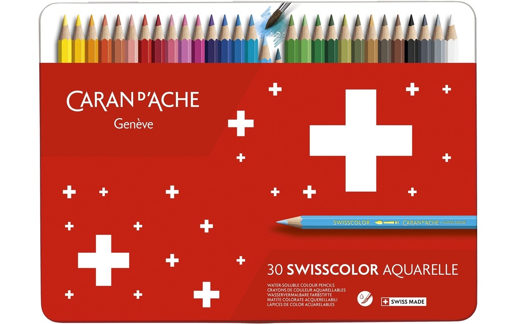 CARAN D'ACHE Crayon coul.solub.à l'eau 30p (30 pces)