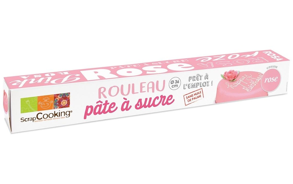 ScrapCooking Rouler le sucre fondant 430 g Rose