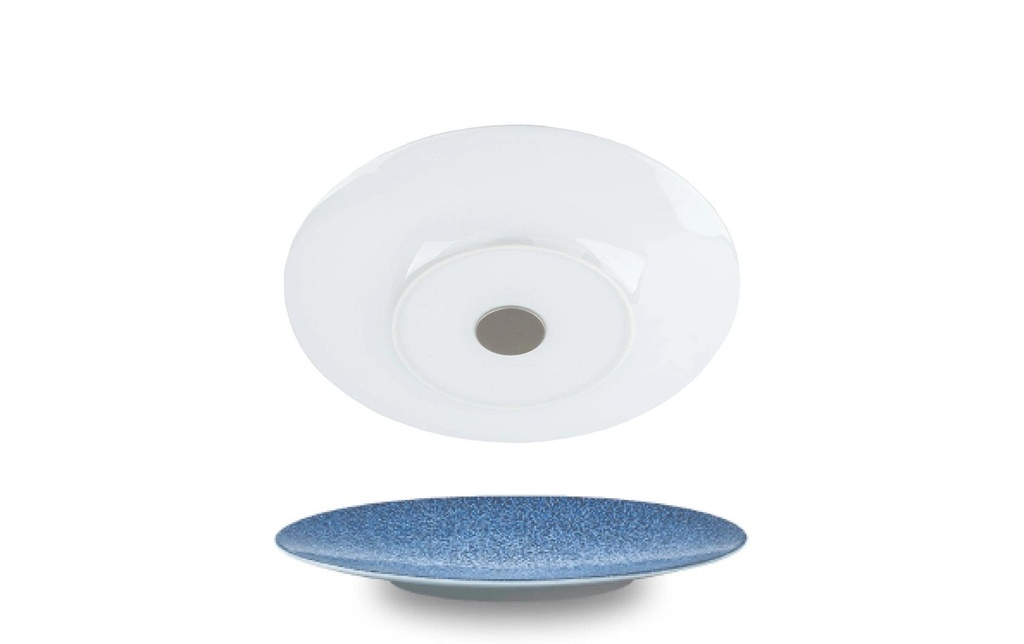 Silwy Assiette magnétique pour le petit-déjeuner Bleu